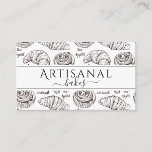 Handdrawn Baked Goods Baker Bakery Dessert Caterer Business Card