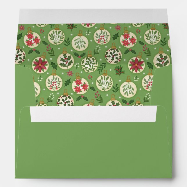 HandDrawn Christmas Ornament Envelope (Back (Bottom))