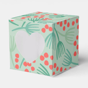 Handdrawn Christmas Tree Evergreen Pine Needles Favour Box