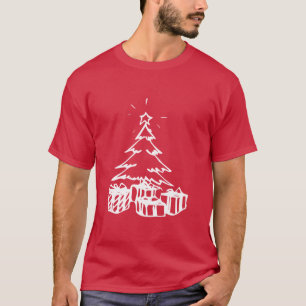Handdrawn Christmas Tree & Gifts T-Shirt