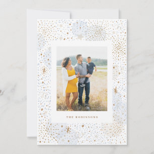 Handdrawn Fireworks New Years Photo Card