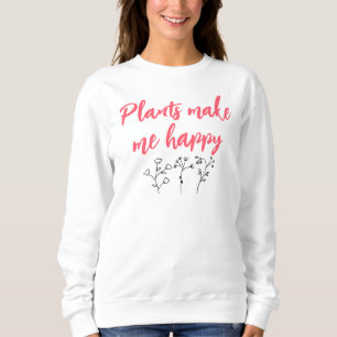 Handdrawn Flowers Doodles Black and White Floral Sweatshirt