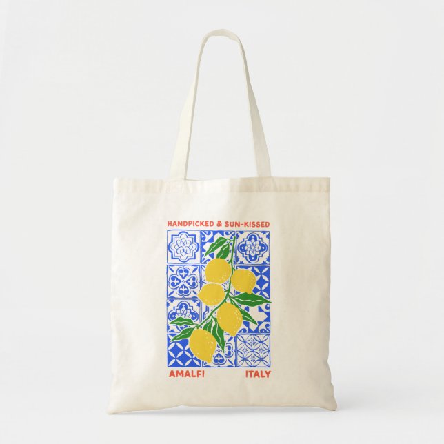 Handdrawn Lemon Summer Quote  Tote Bag (Front)