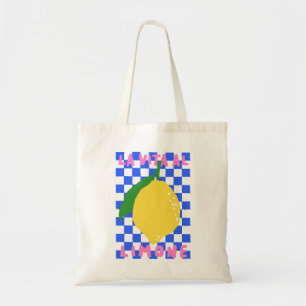 Handdrawn Lemon Summer Quote  Tote Bag