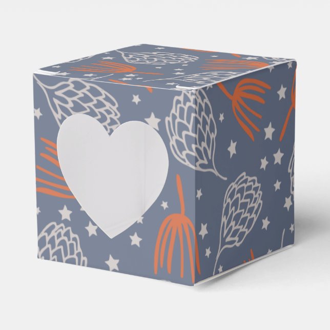 Handdrawn Pine Cones and Boughs Favour Box (Front Side)