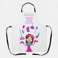 Handdrawn Pink Cartoon House Cleaning Service