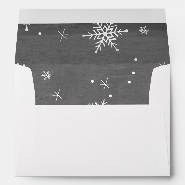 Handdrawn Snowflakes Collection Envelope (Back (Bottom))