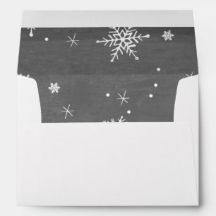 Handdrawn Snowflakes Collection Envelope