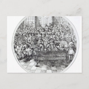 Handel conducting an oratorio, c.1740 postcard