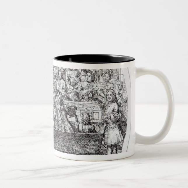 Handel conducting an oratorio, c.1740 Two-Tone coffee mug (Right)