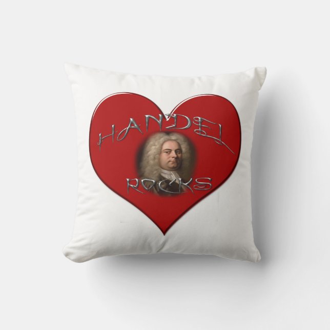 Handel Rocks Heart Pillow (Front)