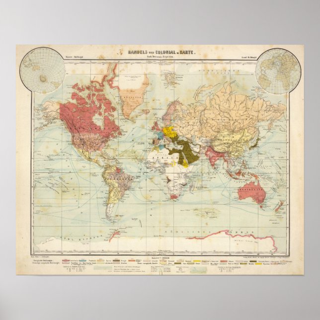 Handels Colonial Atlas Map Poster (Front)