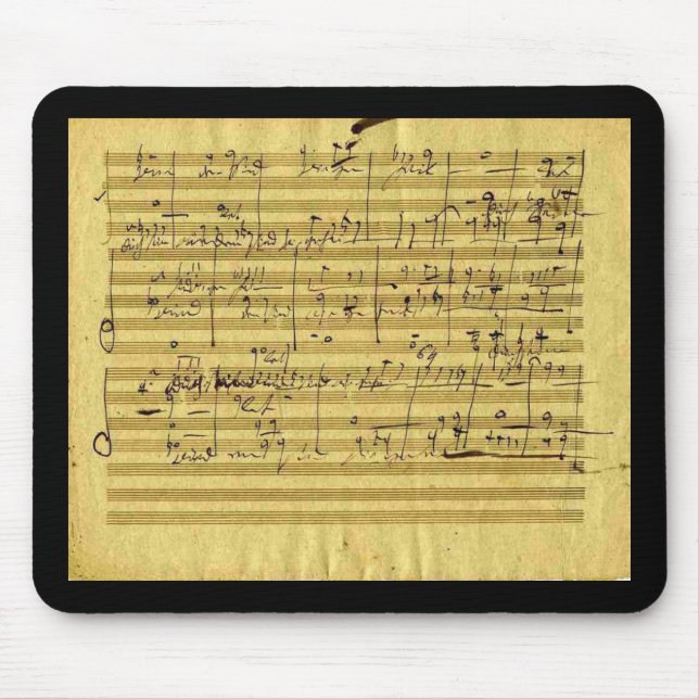 Handel's "Messiah" in Beethoven's hand Mouse Mat (Front)