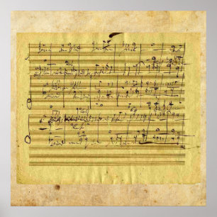 Handel's "Messiah" in Beethoven's hand Poster