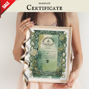 HANDFASTING CERTIFICATE 8.5" x 11" CELTIC PAGAN
