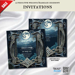 HANDFASTING INVITATIONS DRUID CELTIC WICCA MOON