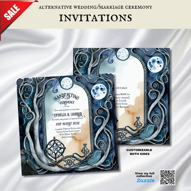 HANDFASTING INVITATIONS DRUID CELTIC WICCA MOON (Creator Uploaded)