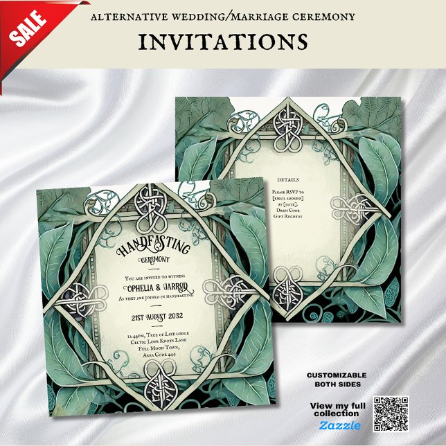 HANDFASTING INVITATIONS ROMANTIC WICCA CELTIC LOVE (Creator Uploaded)