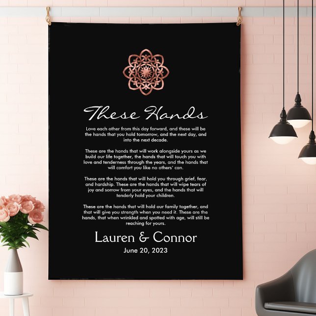 Handfasting Irish Wedding Keepsake Celtic Knot Tapestry (Handfasting Irish wedding vows keepsake)