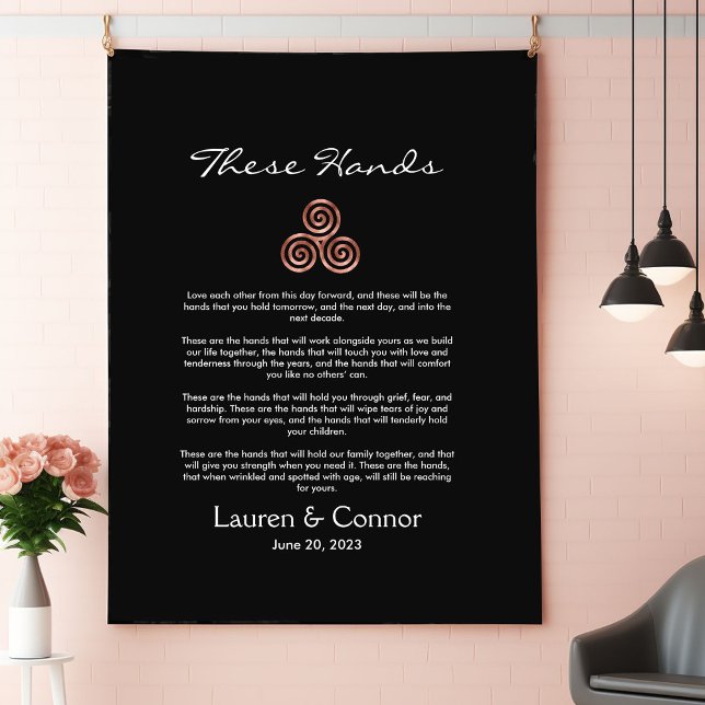 Handfasting Spiral Celtic Knot Irish Wedding Vows Tapestry (Celtic Knot Spiral Handfasting wedding vows.)