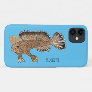 Handfish cartoon illustration iPhone 11 case