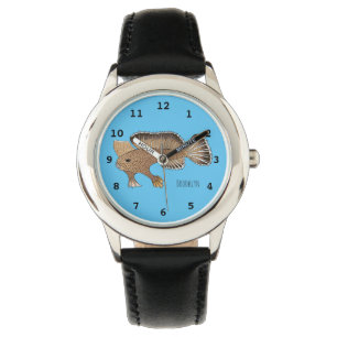 Handfish cartoon illustration watch