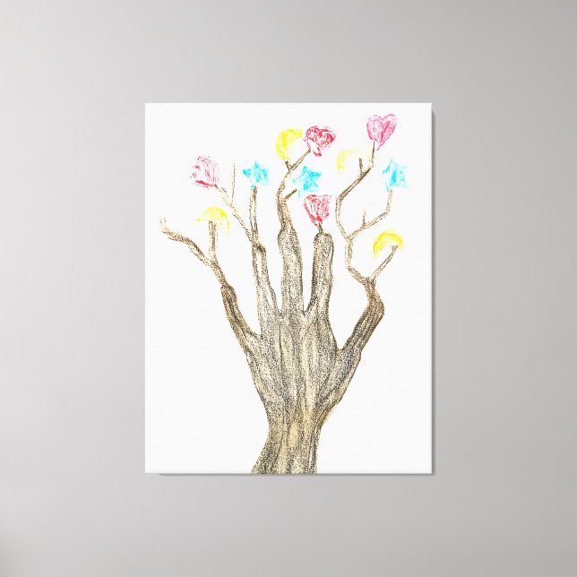 Handful Tree of Shapes Canvas Print (Front)