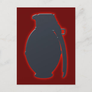 Handgranate hand grenade postcard