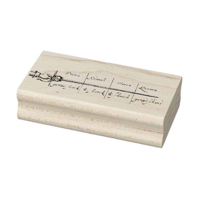 Handheld Sword Renaissance Engraving Rubber Stamp (Stamp)