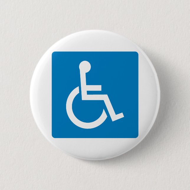 Handicap Accessibility Highway Sign 6 Cm Round Badge (Front)