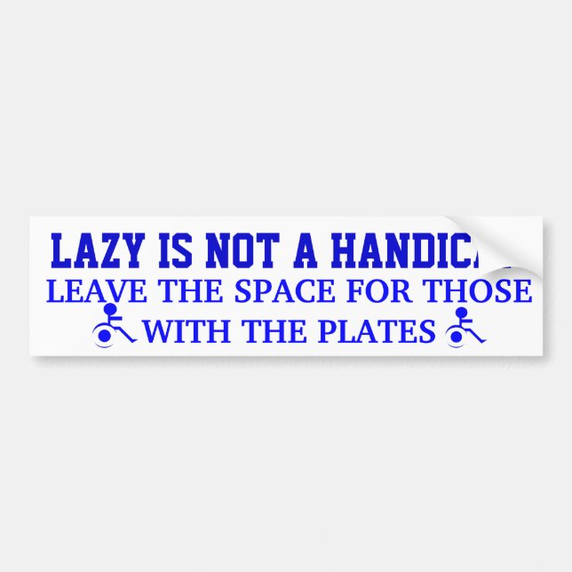 HANDICAP BUMPER STICKER (Front)