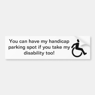 Handicap Bumper Sticker