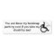 Handicap Bumper Sticker