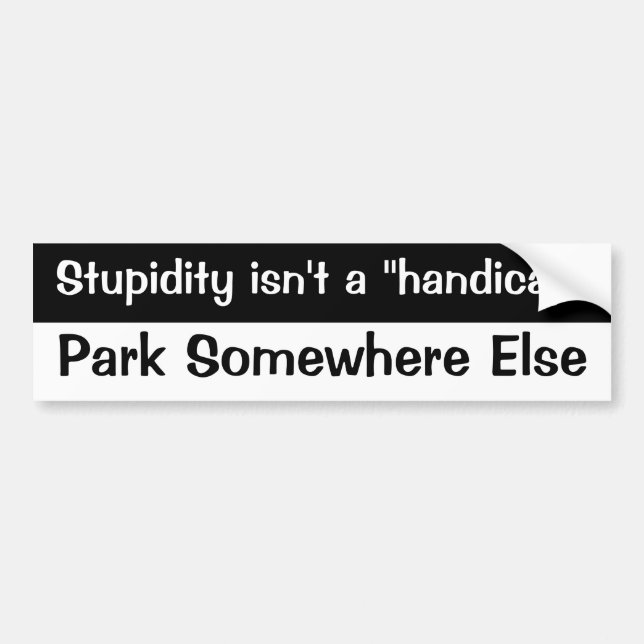 Handicap Bumper Sticker (Front)