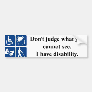 Handicap Bumper Sticker