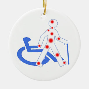 Handicap invisible / Visible Ceramic Tree Decoration