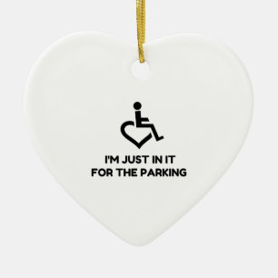 Handicap Parking Ceramic Tree Decoration