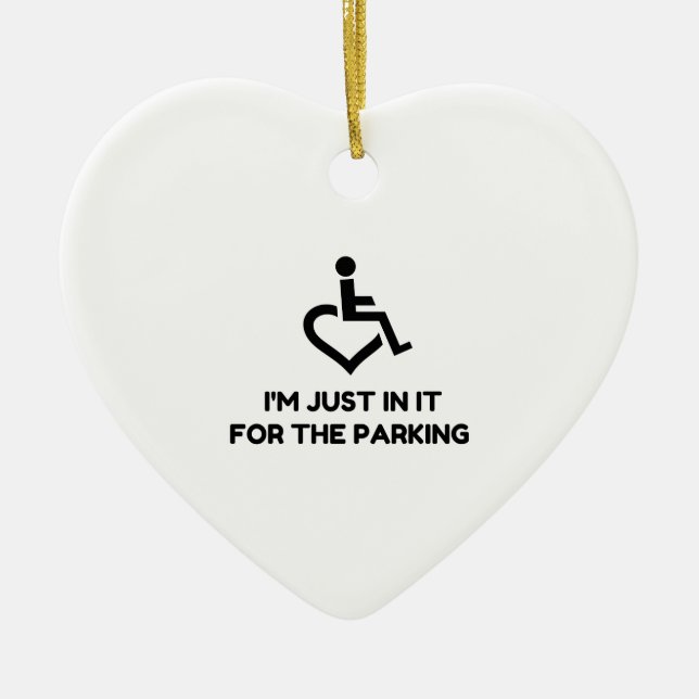 Handicap Parking Ceramic Tree Decoration (Front)