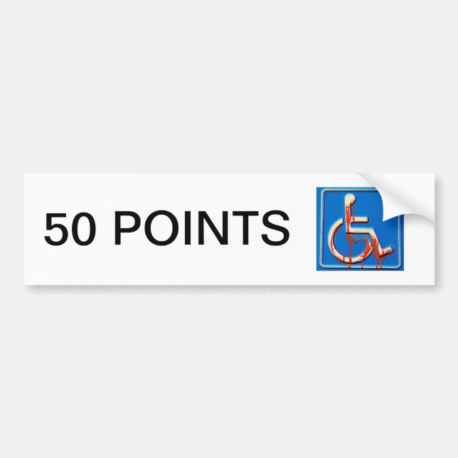 Handicap Points Bumper Sticker (Front)