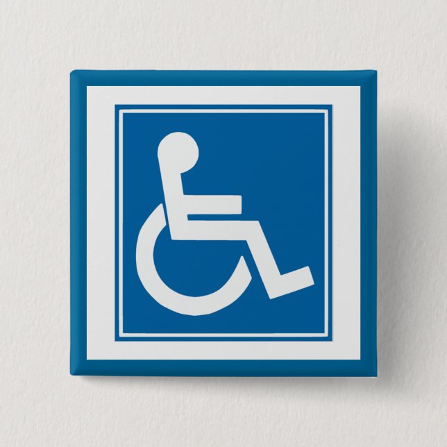 Handicap Sign 15 Cm Square Badge (Front)