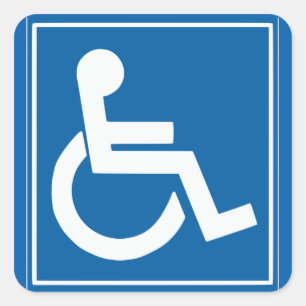 Handicap Sign 1.5" Sticker