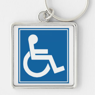Handicap Sign Key Ring