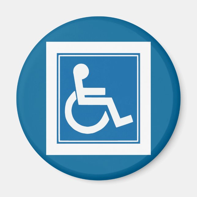 Handicap Sign Magnet (Front)