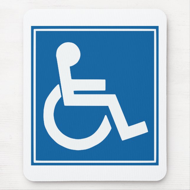 Handicap Sign Mouse Mat (Front)