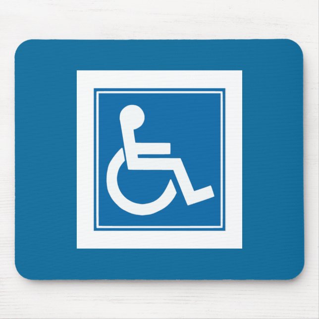 Handicap Sign Mouse Mat (Front)