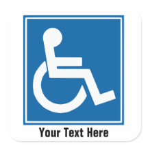 Handicap Sign Stickers/Labels