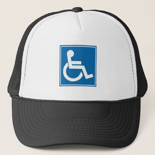 Handicap Sign Trucker Hat (Front)