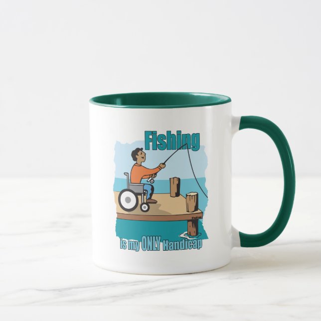 Handicap Wheelchair Fishing Mug (Right)