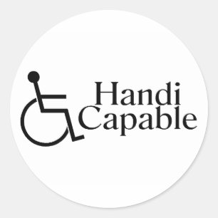 Handicapable Classic Round Sticker
