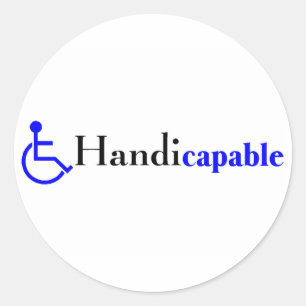 Handicapable (Wheelchair) Classic Round Sticker